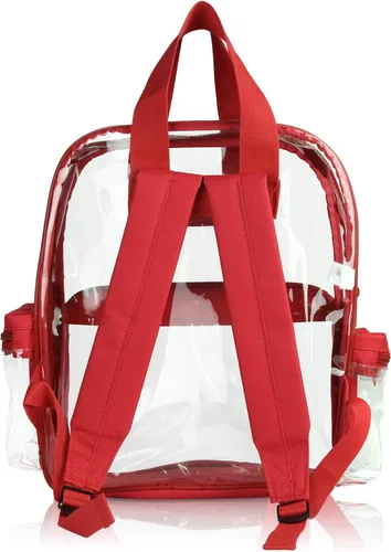 Vista 27 de DALIX Bolsas de mochila transparentes de plástico liso dorado