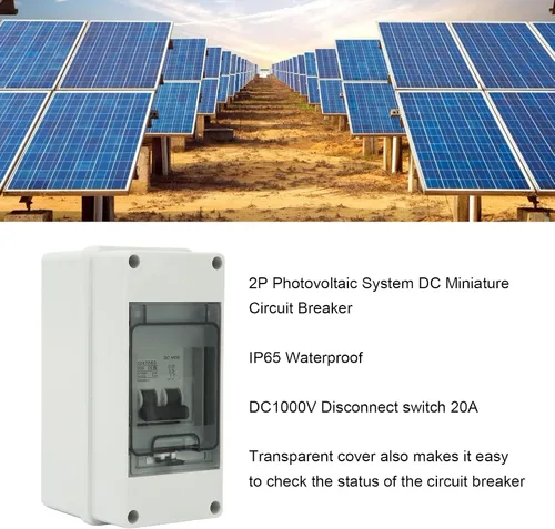 Vista 7 de Disyuntor miniatura 2P con caja impermeable IP65, DC1000V 20A desconecta Swtich interruptor de desconexión solar para panel solar