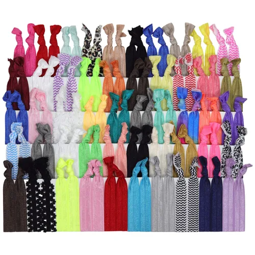 Vista 13 de 100 cintas elásticas para cabello de Kenz Laurenz