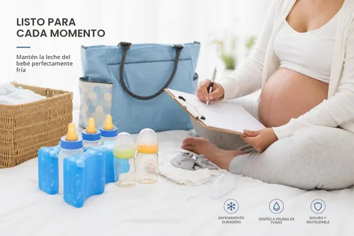 Vista 3 de Healthy Packers Ice Packs for Coolers Can Coolers Breastmilk Cooler Ice Pack Long-Lasting Reusable Ice Pack