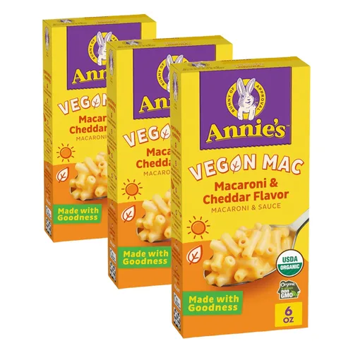 Vista 9 de Annie's Pasta y Salsa Vegana con Sabor a Macarrones y Queso, Orgánica, a Base de Plantas, Para Cena o Snacks, 6 onzas