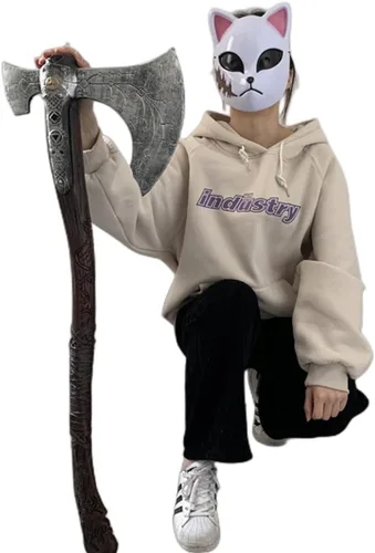 Vista 6 de Accesorios de cosplay de Halloween para Hacha de Dios, espuma de poliuretano, hachas vioking, armas de cosplay, regalos de cumpleaños