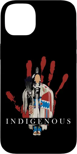 Vista 15 de Funda para iPhone 17 con diseño de sangre india de mano roja indígena nativa americana