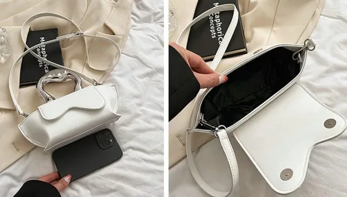 Vista 6 de Bolso pequeño de color plateado, bolsos cruzados, bolsos de noche Y2K, bolso de mano para mujer, bolsos de hombro, bolsa de mano para mujer 2024