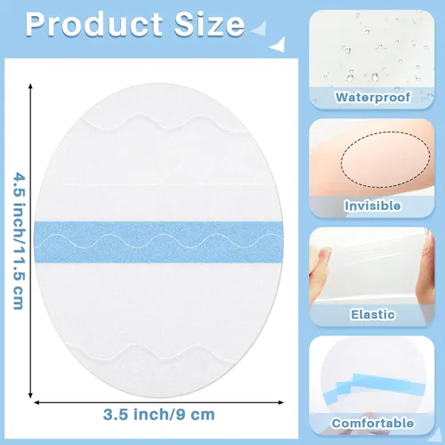 Vista 3 de Toulite 48 piezas de calcomanías antirozaduras para el interior del muslo, cintas para muslos, protección contra rozaduras, cinta de prevención