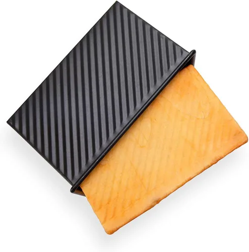 Vista 6 de CHEFMADE - Molde con tapa para pan, antiadherente, de acero de carbono, duradero, para hornear, para pastel de carne