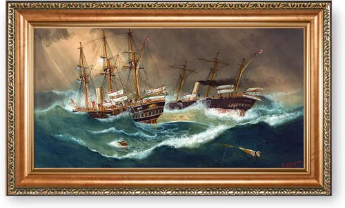 Vista 38 de A&T ARTWORK A Brisk Breeze por Willem van de velde Reproducciones de pintura de velero, impresiones en lienzo giclée para decoración del hogar, 20 x