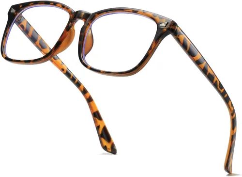 Vista 20 de Gafas cuadradas unisex con estilo sin receta Negro