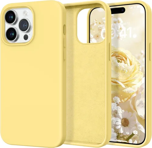 Vista 10 de BENTOBEN Funda para iPhone 14 Pro Max, silicona suave, goma de gel, forro de microfibra, parte trasera dura, a prueba de golpes, funda protectora