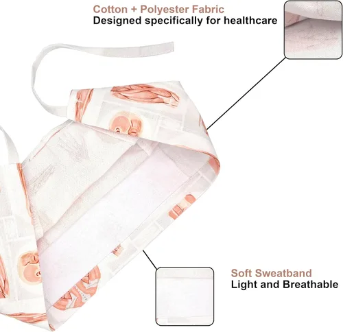 Vista 46 de Print Scrub Caps - Sombrero perfecto para enfermeras, médicos y EMTs..