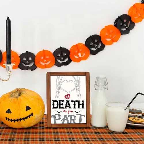 Vista 5 de BENNLOOS Tarjeta romántica de esqueleto para el día de la boda para parejas, regalos de boda de Halloween para mujeres y hombres, tarjeta de votos