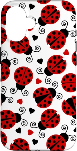 Vista 32 de Carcasa para iPhone 17 de mariquitas y corazones