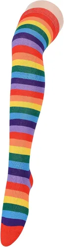 Vista 4 de Calcetines de arco iris para mujer calcetines altos hasta la rodilla medias altas hasta el muslo calcetines casuales de tubo para disfraz