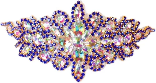Vista 15 de Apliques de cuentas de perlas de diamantes de imitación rojos apliques de novia accesorios de cristal de ajuste de diamantes de imitación