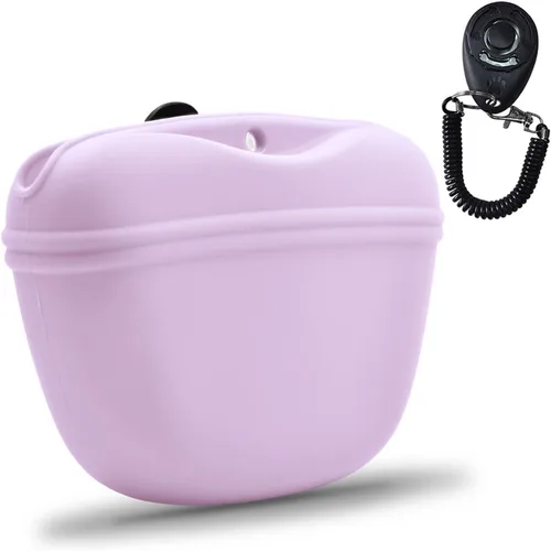 Vista 14 de AUDWUD - Bolsa de silicona para perros con cierre magnético con clip seguro Upgraded clip keeps your treat pouch secure during training.Magnetic
