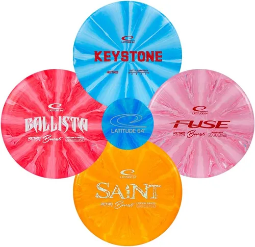 Vista 7 de Latitude 64 Retro Burst Disc Juego de golf, juegos al aire libre, juego de iniciación de frisbee para hombres y mujeres, conductores de River &