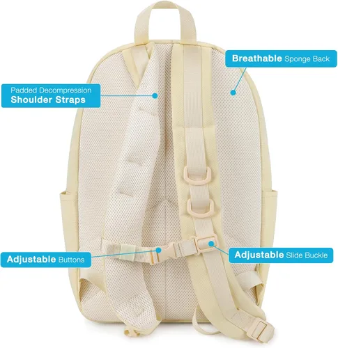 Vista 6 de STEAMEDBUN Mochila Ita para niñas adolescentes, mochila Kawaii para la escuela, linda mochila Ita con inserto, Blanco, Ventana del corazón