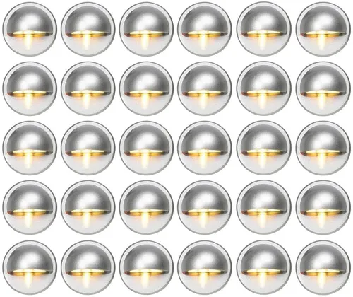 Vista 16 de FVTLED juego de luces para escalera, bajo voltaje y resistente al agua IP65 para exteriores con forma de media luna 1-2/5 pulgadas. Luces LED