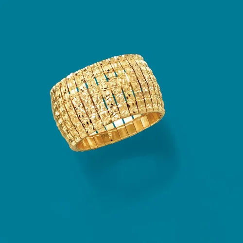 Vista 4 de Ross-Simons Anillo Cleopatra de oro amarillo italiano de 18 quilates sobre plata de ley Plata de ley no conocido