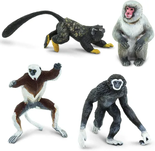 Vista 4 de Safari Ltd. Primates TOOB - Figuras de varios monos - Divertido juguete educativo para niños, niñas y niños a partir de 3 años