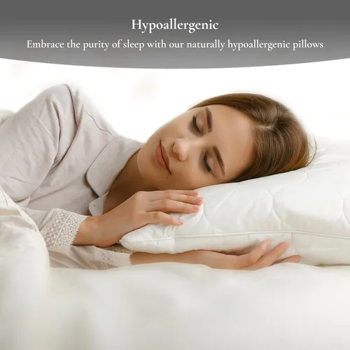 Vista 4 de Sleep & Beyond myDual Side Pillow: almohada de lana 100% natural, soporte para cuello y columna vertebral, ajustable y lavable, diseño cómodo