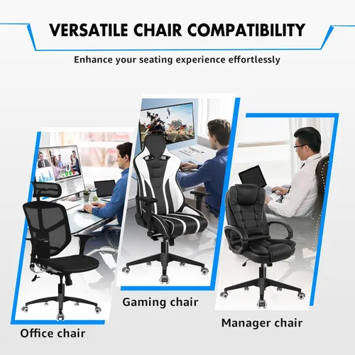 Vista 7 de Sytopia Base de silla de oficina de 28 pulgadas con ruedas, juego de 5, base de silla de escritorio resistente de 2600 libras, ruedas suaves y Negro