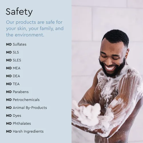 Vista 7 de Puracy Gel de baño, gel de baño natural, 98.6% de ingredientes vegetales puros, gel de ducha hidratante para mujeres, hombres y niños, jabón