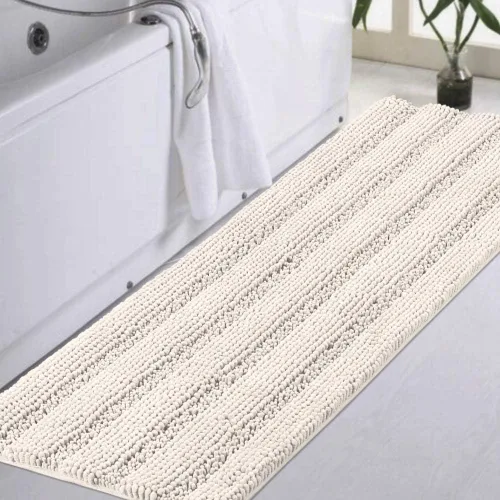 Vista 131 de Turquoize Alfombra de baño de chenilla de lujo para baño, extra absorbente, alfombra de ducha de microfibra antideslizante para baño, alfombra Aqua
