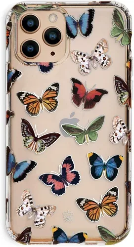 Vista 11 de VELVET CAVIAR Funda brillante iridiscente para iPhone 11 Pro, funda protectora estética para mujer (cuarzo ópalo azul)