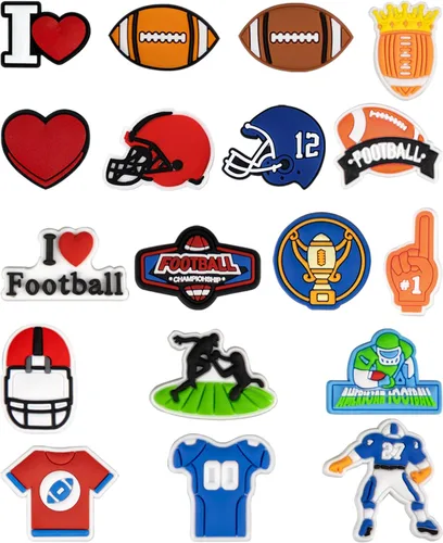 Vista 18 de CUNUEN Cute Charms for Clogs Shoe Decoration Deportes 3D
