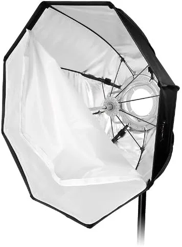 Vista 4 de Fotodiox EZ-Pro Flash Softbox K50 20" (50 cm) Octágono para Nikon, Canon, Vivitar, Sunpack, Nissin Flash y más