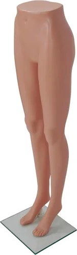 Vista 9 de SSWBasics Forma de pata de maniquí de plástico para mujer, altura 43 pulgadas, con base, plástico de medio cuerpo