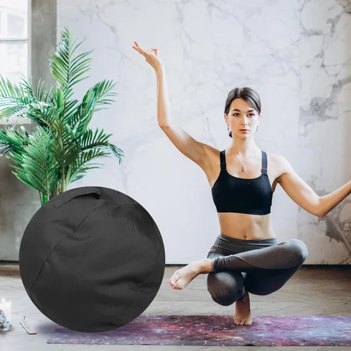 Vista 2 de BESPORTBLE Cubierta de bola de equilibrio, cubierta de bola de ejercicio, cubierta de bola de entrenamiento lavable, protector de pelota