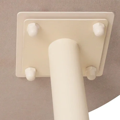 Vista 5 de Mesa auxiliar de sofá con parte superior de mármol, base de hierro robusta con elegante diseño redondo para sala de estar y dormitorio, fácil