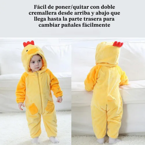 Vista 5 de Disfraces de Halloween para bebés, niños y niñas, disfraz de pollo de animales de granja