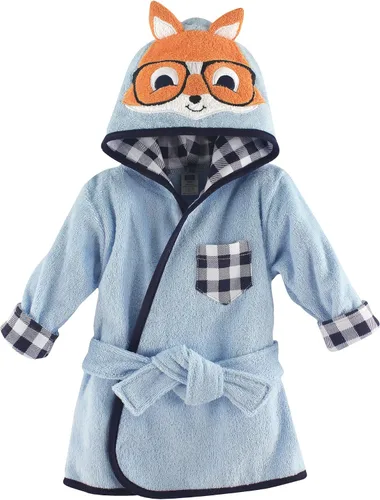 Vista 4 de Hudson - Bata de baño con capucha, diseño de cara de animal