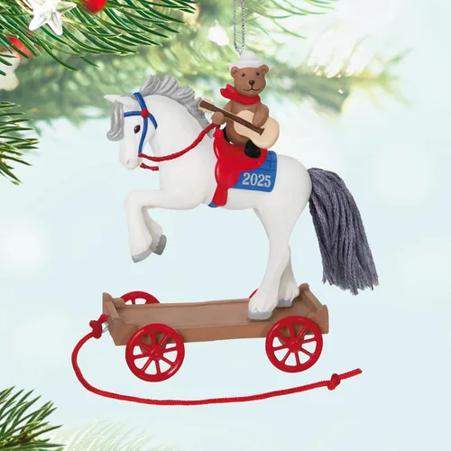 Vista 3 de Hallmark Keepsake Adorno de Navidad, un pony para Navidad 2025, regalos para niños
