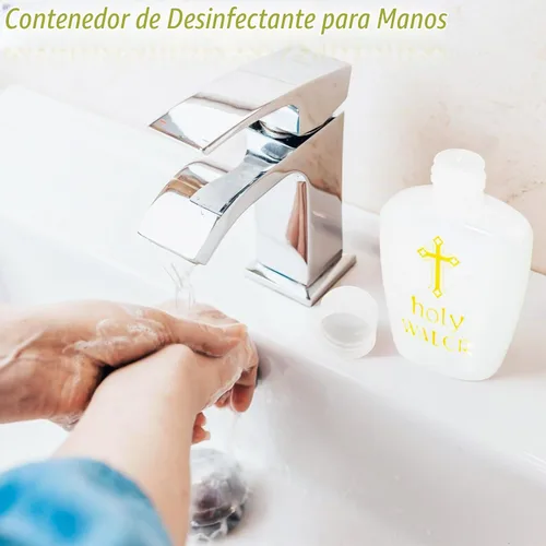 Vista 6 de 10 Piezas Botellas de Agua Bendita de Plástico 2oz Contenedor de Agua Bendita Recipientes Vacíos con Cruz Dorada para Católico Cristiano Halloween