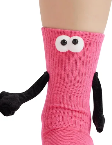 Vista 5 de Honganda Divertidos calcetines magnéticos de mano, calcetines de mano a mano para adultos, regalo de Navidad para parejas, amantes, familiares