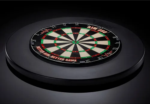 Vista 10 de Viper Guardian Dartboard Surround, Steel-Tip Bristle Wall Protector Negro
