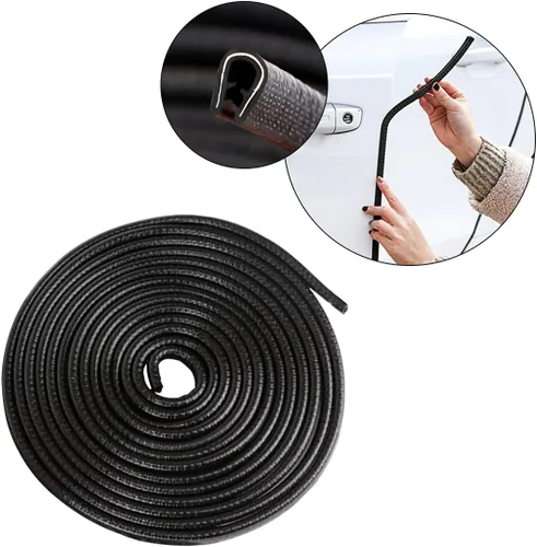 Vista 8 de Protector de borde para puerta de automóvil, sello de goma universal en forma de U, protectores de borde de barco de aluminio, no requiere