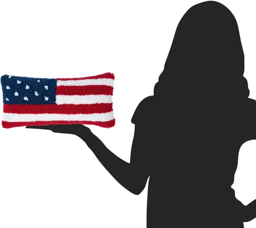 Vista 5 de C&F Home Cojín de 6 x 12 pulgadas con bandera patriótica estadounidense enganchada pequeña/pequeña, americana, 4 de julio, Libertad, Estados Unidos