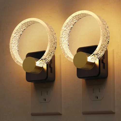 Vista 35 de L LOHAS LED - Luces nocturnas enchufables en la pared, temperatura de color ajustable 3000K/4000K/5000K, luz nocturna de burbujas con sensor