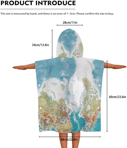 Vista 3 de Toalla de baño con capucha para bebé, toalla de baño grande para niños pequeños y niños, súper absorbente, baño, playa, artículos de natación