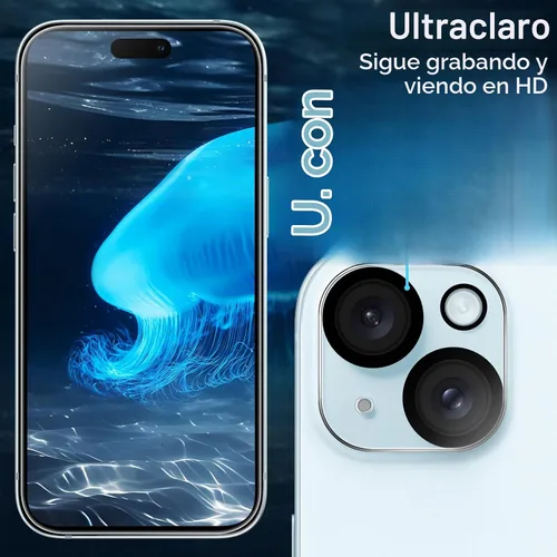 Vista 6 de JETech Funda 5 en 1 para iPhone 15, antiamarilleo, transparente