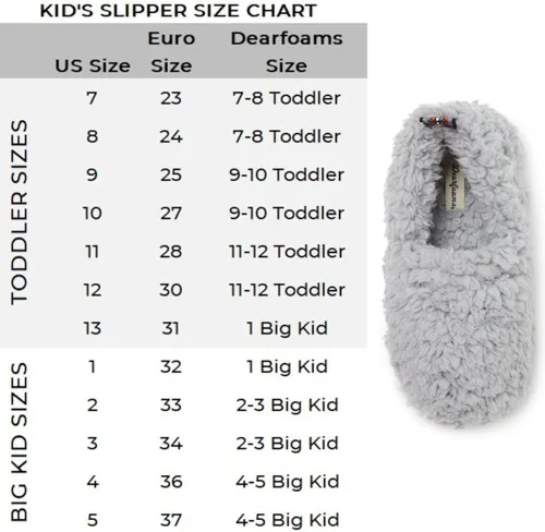Vista 5 de Dearfoams Unisex-Child Washable Skye Pile Closed Back Slipper
