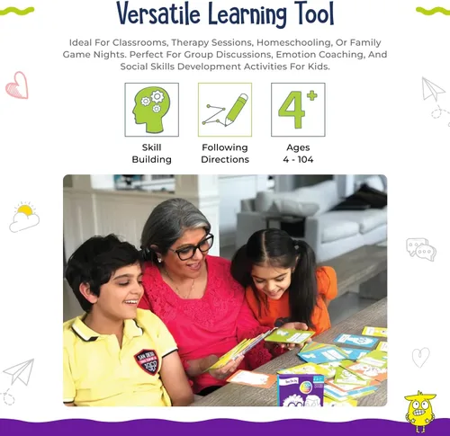 Vista 3 de Let's Talk - Tarjetas de inicio de conversación para niños, más de 100 indicaciones y preguntas para desarrollar inteligencia emocional