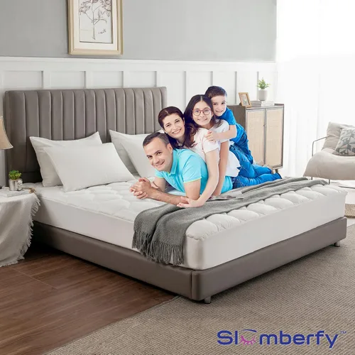Vista 6 de Slumberfy - Protector de colchón impermeable de alta calidad tamaño individual – Protector de colchón acolchado de algodón de 400 hilos, tela
