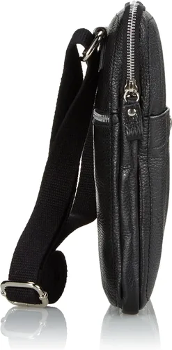 Vista 3 de Bugatti Brisbane - Bolso de hombro plano, Negro -, Bolso bandolera