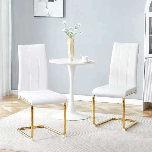 Vista 10 de Juego de 2 sillas de comedor, sillas de comedor tapizadas con respaldo alto negro con patas de metal cromado, sillas laterales de cocina modernas